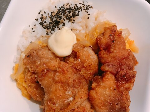 新玉ねぎ唐揚げ丼♪